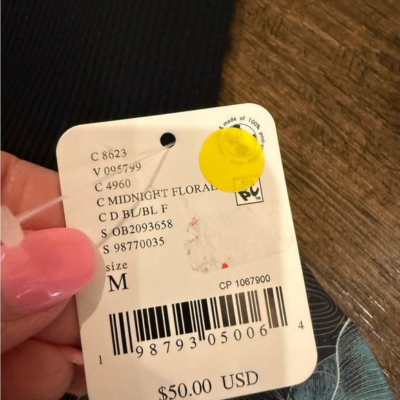 🪻NWT🪻FP Movement by Free People Black & Teal Floral-Print Athletic Shorts - Picture 4 of 6